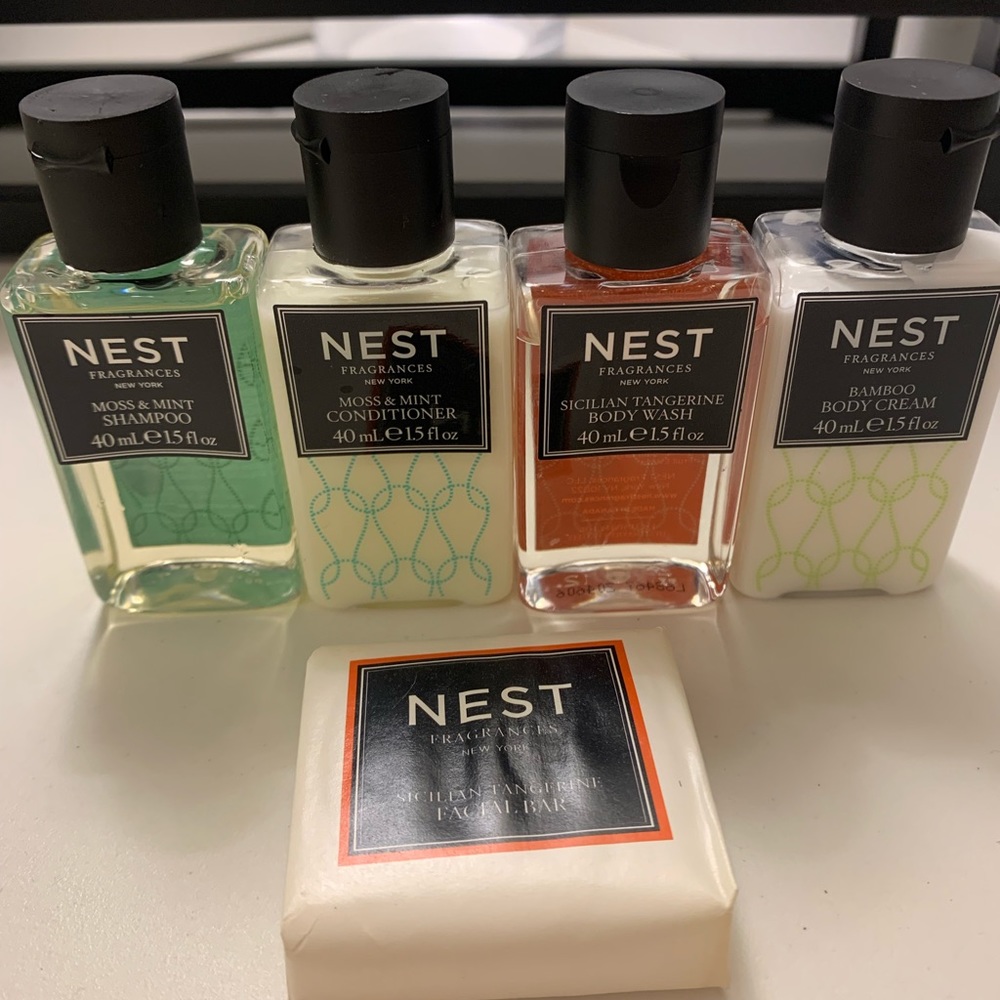 NEST Sicilian Tangerine, Moss and Mint and Bamboo Travel Set